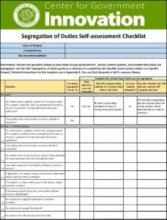 Checklist: Segregation of duties