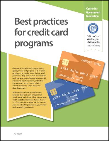 Best practices for credit card programs guide