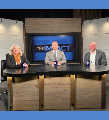 Pat McCarthy, Mike McClanahan and Scott Frank on set of The Impact